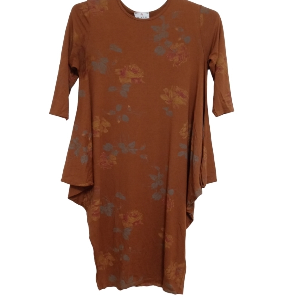 Mikah Boho Chic Dress Floral 3/4 Sleeve‎ Funky Steampunk